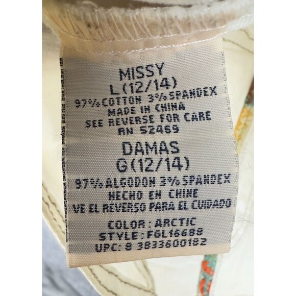 Faded Glory  Jacket Womens L White Button-Down Multiple Pockets Casual Coat - Picture 6 of 10